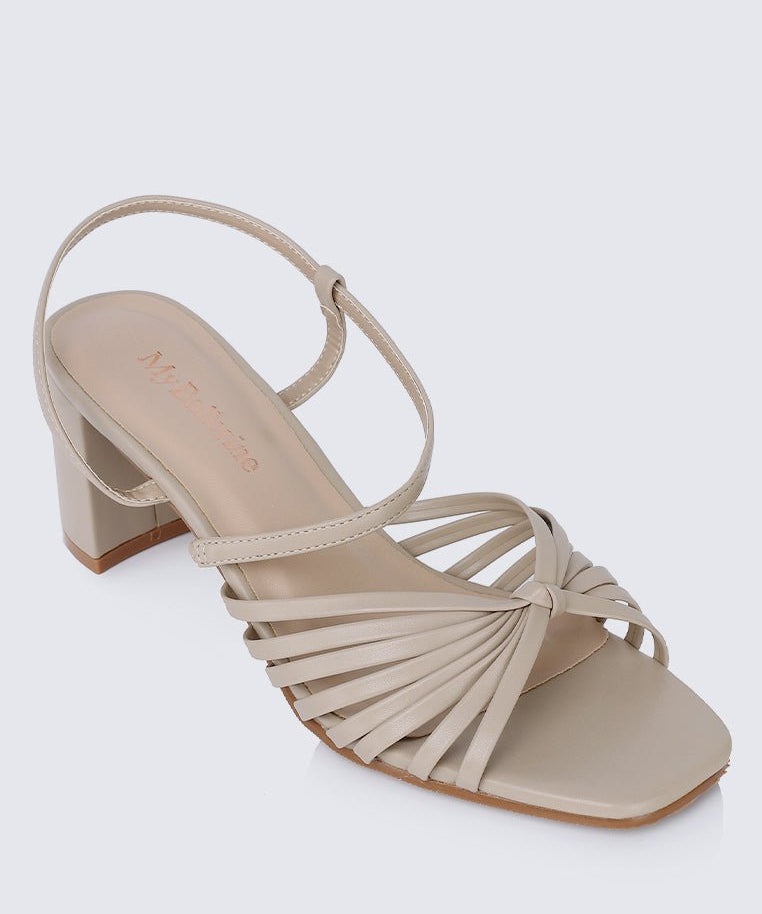 Alma Comfy Heels In Almond - myballerine