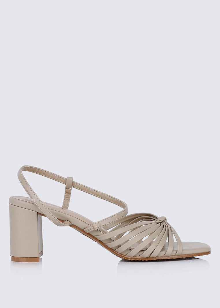 Alma Comfy Heels In Almond - myballerine