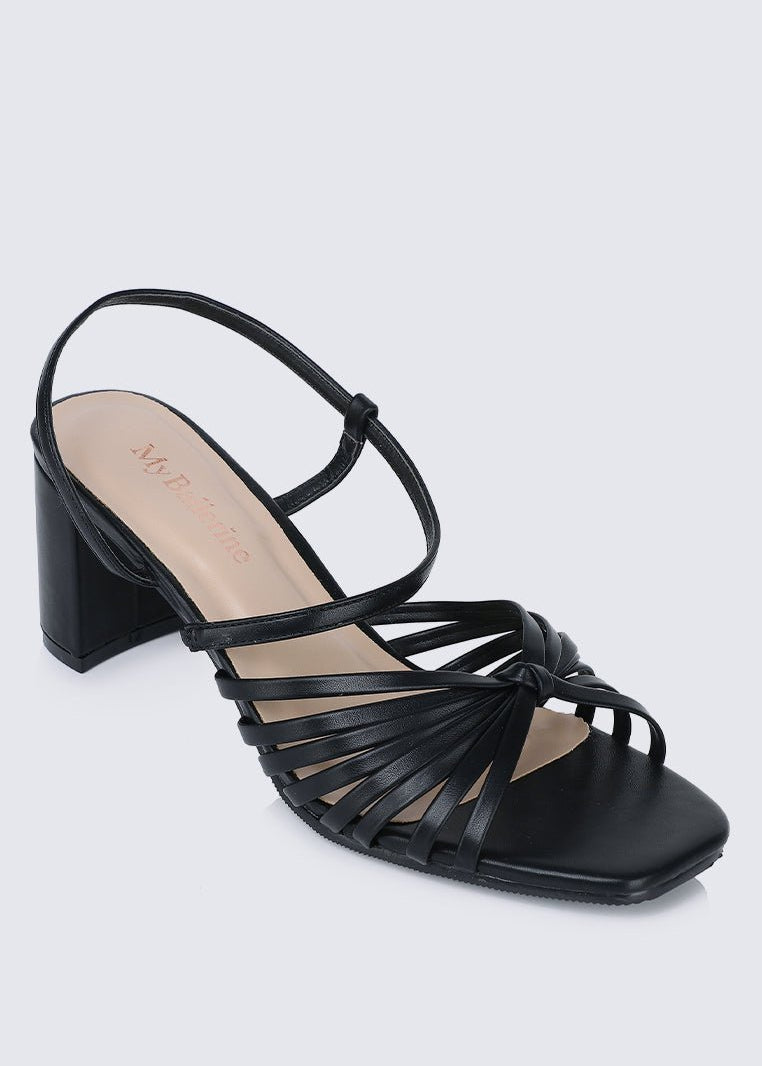 Alma Comfy Heels In Black - myballerine