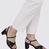 Alma Comfy Heels In Black - myballerine