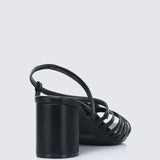 Alma Comfy Heels In Black - myballerine