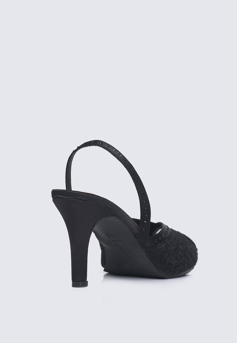 Alora Comfy Heels In BlackHeels - myballerine