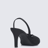 Alora Comfy Heels In BlackHeels - myballerine