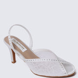 Alora Comfy Heels In WhiteHeels - myballerine