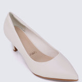 Alvina Wide Feet Comfy Heels In BeigeShoes - myballerine