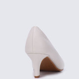 Alvina Wide Feet Comfy Heels In BeigeShoes - myballerine