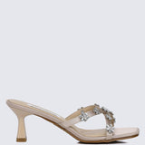 Alyssa Comfy Heels In ChampagneShoes - myballerine