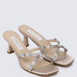 Alyssa Comfy Heels In ChampagneShoes - myballerine