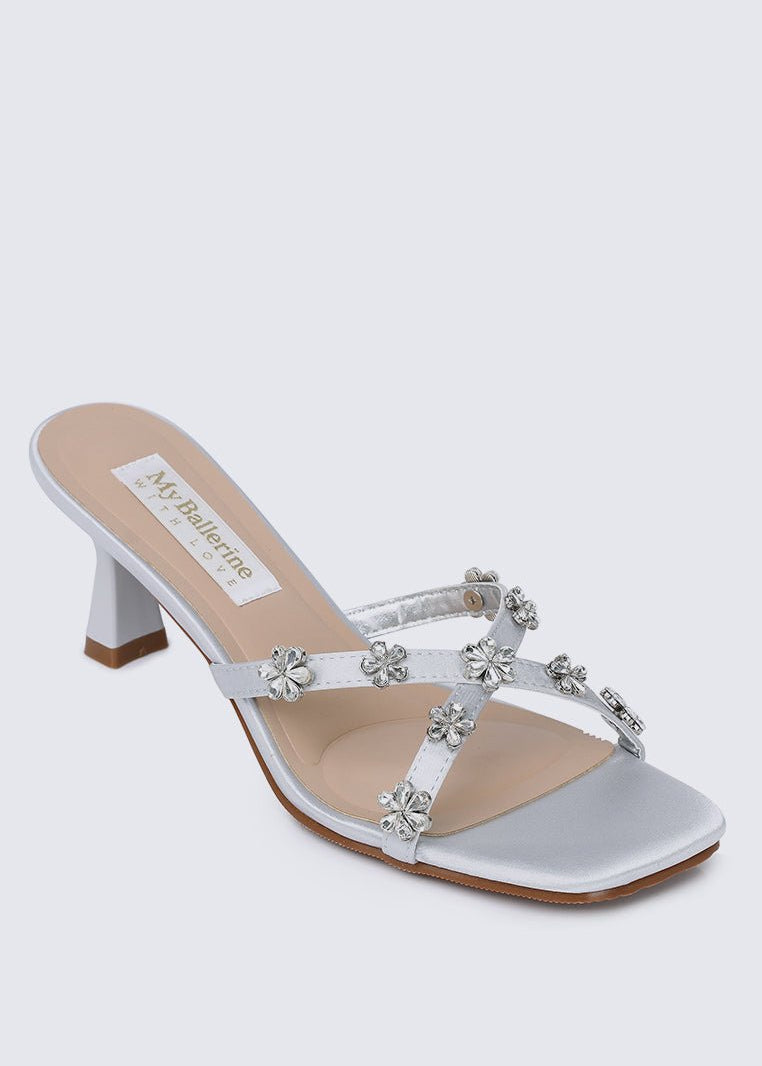 Alyssa Comfy Heels In GreyShoes - myballerine