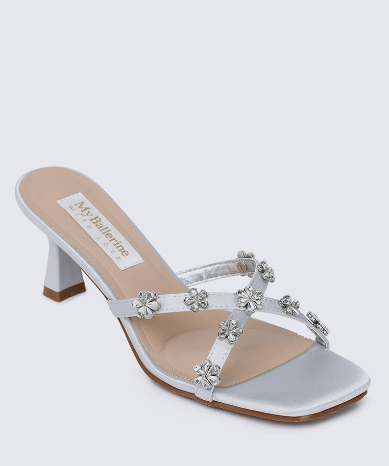 Alyssa Comfy Heels In GreyShoes - myballerine