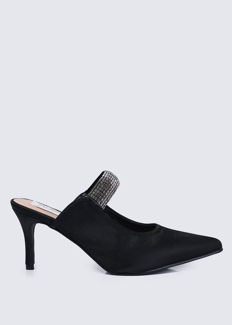 Ambre Comfy Heels In Black - myballerine