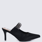 Ambre Comfy Heels In Black - myballerine