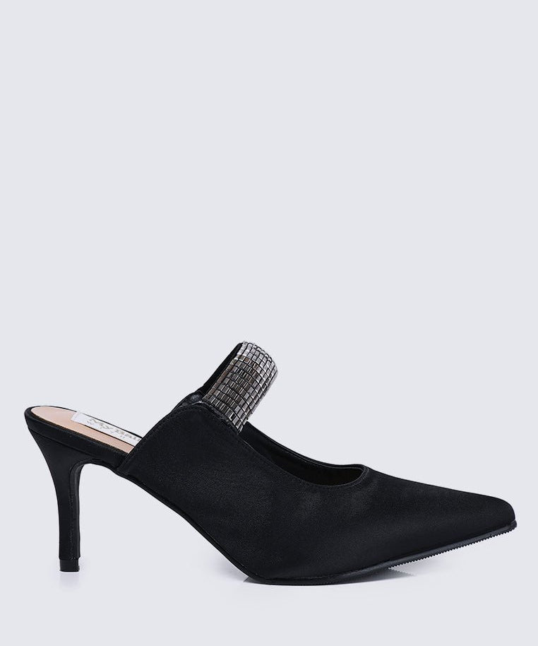 Ambre Comfy Heels In Black - myballerine