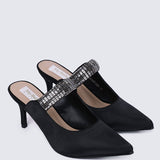 Ambre Comfy Heels In Black - myballerine