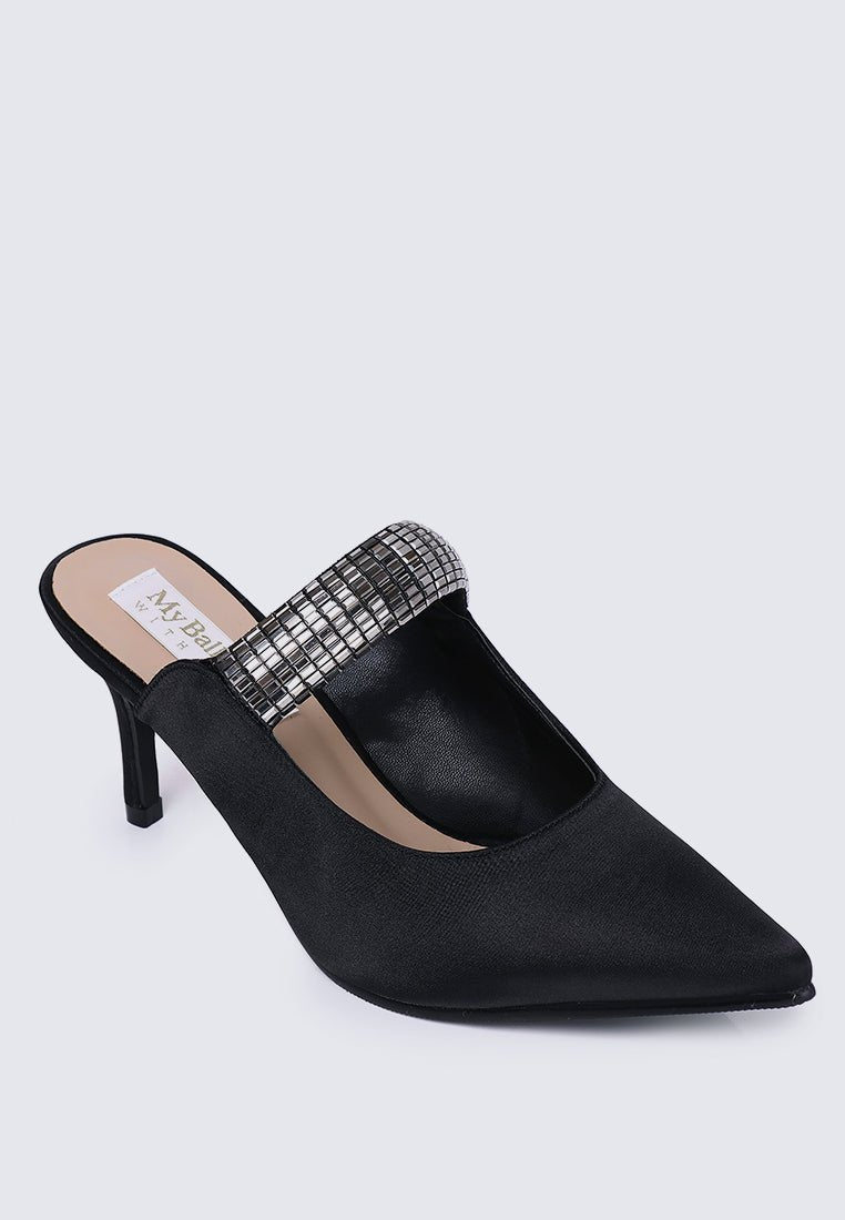 Ambre Comfy Heels In Black - myballerine