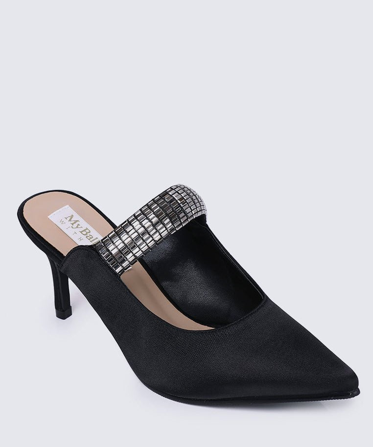 Ambre Comfy Heels In Black - myballerine