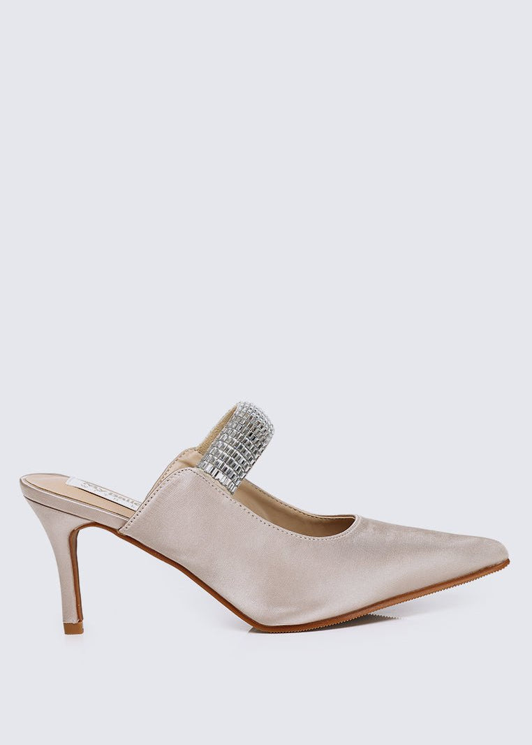 Ambre Comfy Heels In Nude - myballerine