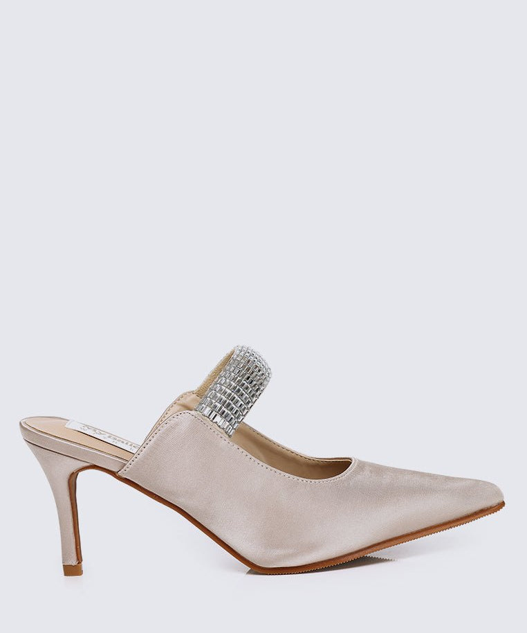 Ambre Comfy Heels In Nude - myballerine
