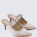 Ambre Comfy Heels In Nude - myballerine