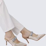 Ambre Comfy Heels In Nude - myballerine