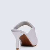Ambre Comfy Heels In Silver - myballerine