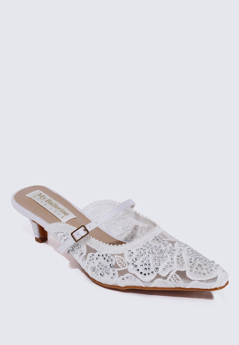 Améa Comfy Heels In WhiteHeels - myballerine