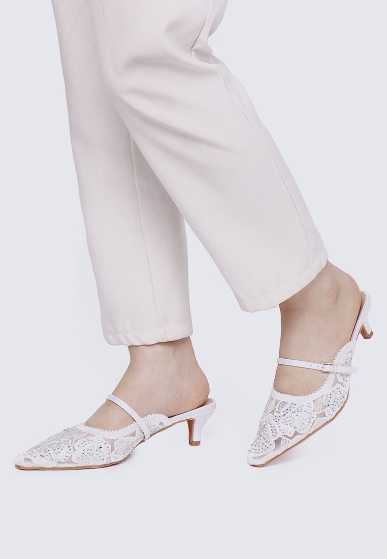 Améa Comfy Heels In WhiteHeels - myballerine