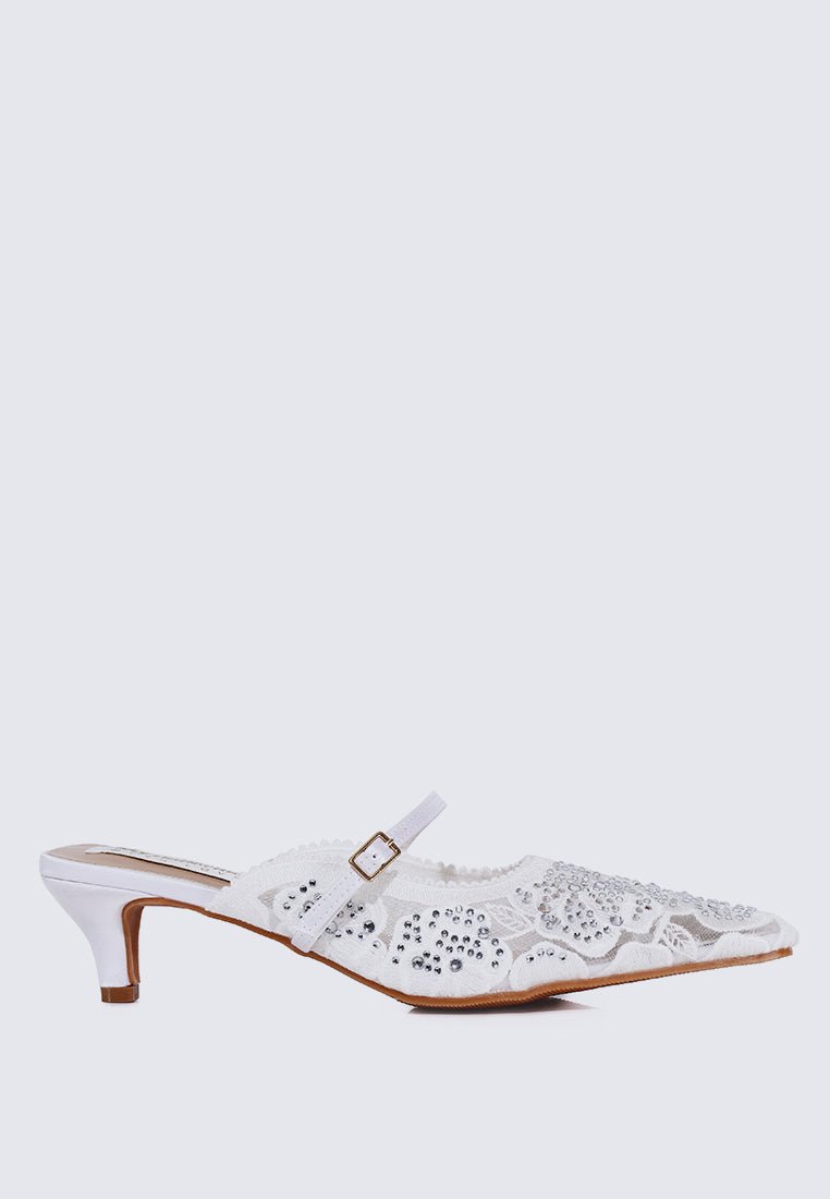 Améa Comfy Heels In WhiteHeels - myballerine