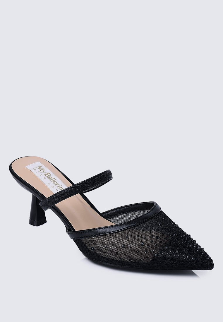 Amelia Comfy Heels In BlackHeels - myballerine
