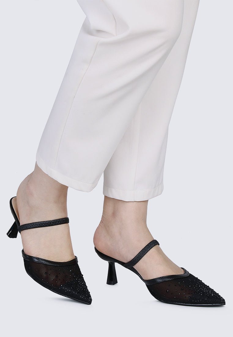 Amelia Comfy Heels In BlackHeels - myballerine