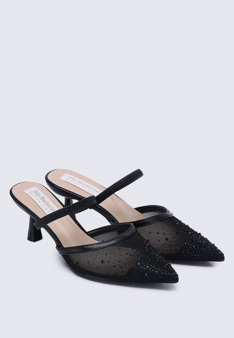 Amelia Comfy Heels In BlackHeels - myballerine