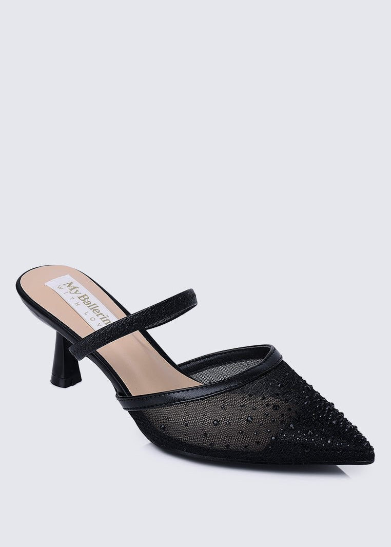 Amelia Comfy Heels In BlackShoes - myballerine