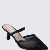 Amelia Comfy Heels In BlackShoes - myballerine