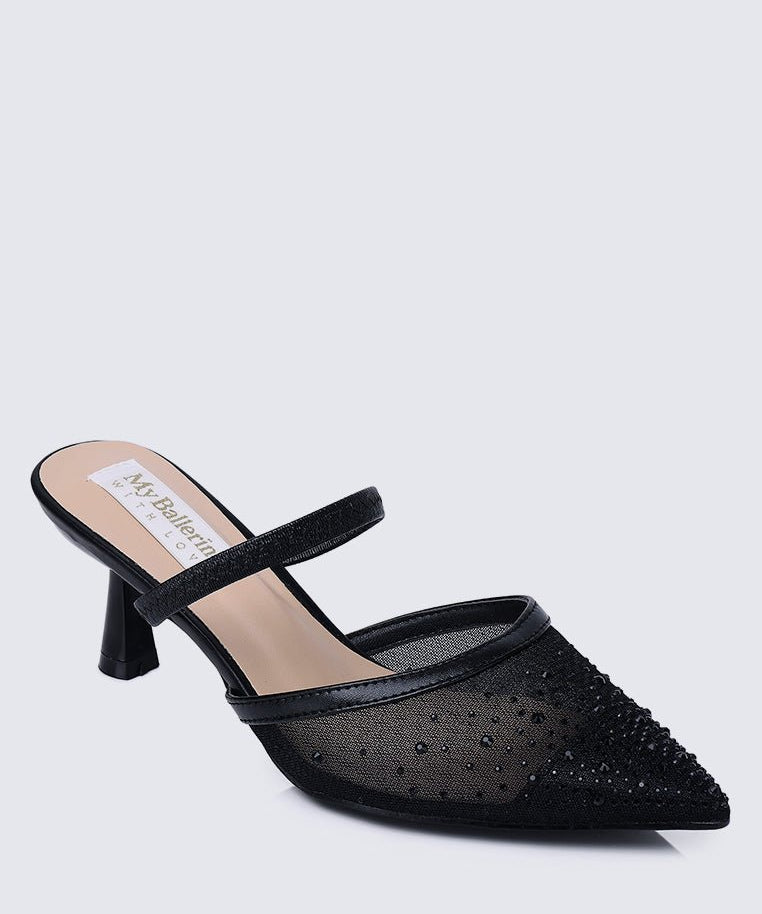 Amelia Comfy Heels In BlackShoes - myballerine