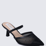 Amelia Comfy Heels In BlackShoes - myballerine