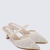 Amelia Comfy Heels In CreamHeels - myballerine