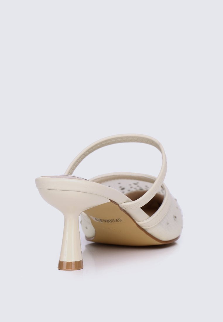 Amelia Comfy Heels In CreamHeels - myballerine