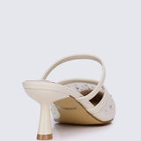 Amelia Comfy Heels In CreamHeels - myballerine