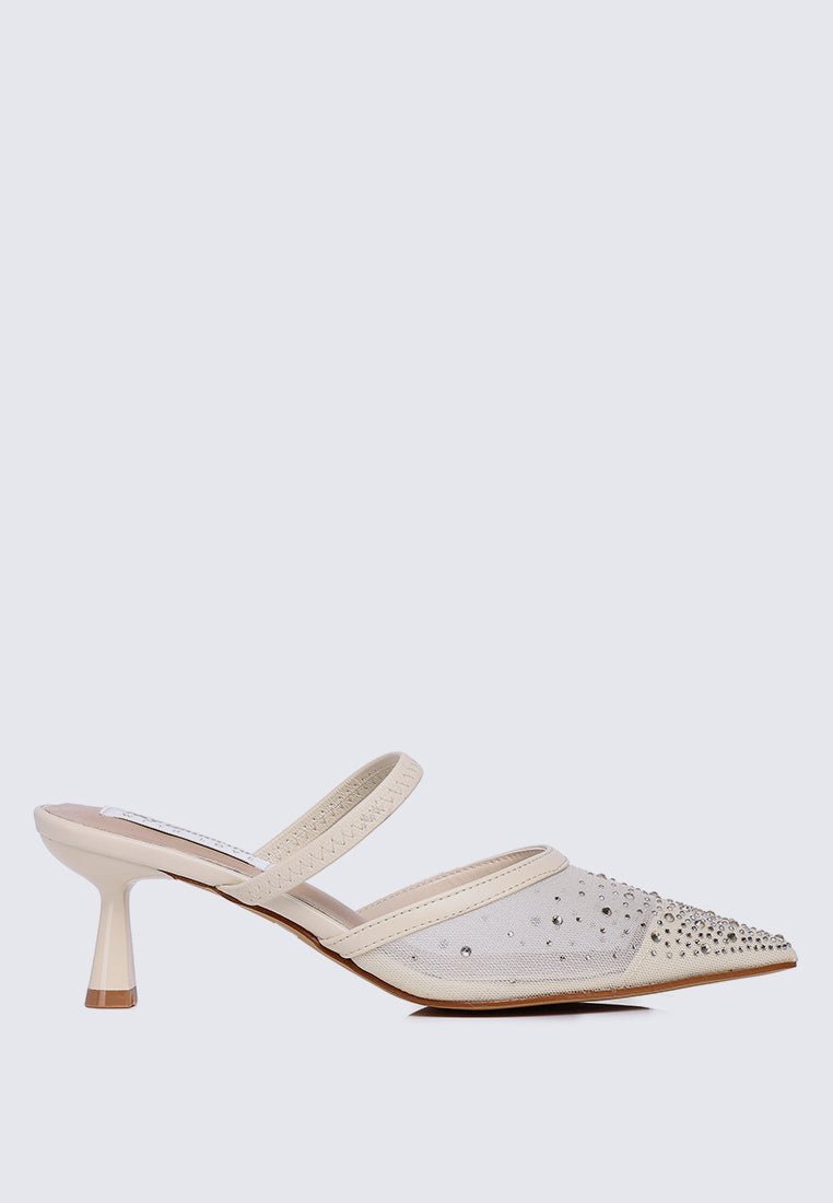 Amelia Comfy Heels In CreamHeels - myballerine