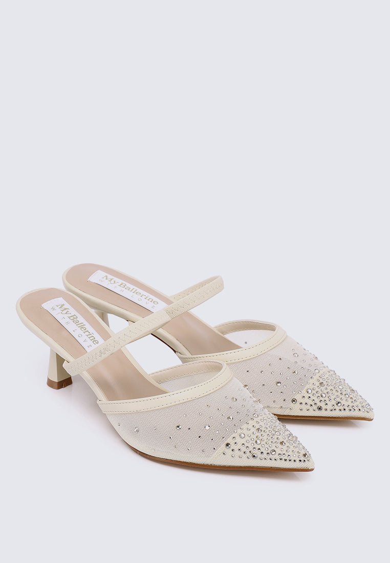 Amelia Comfy Heels In CreamShoes - myballerine