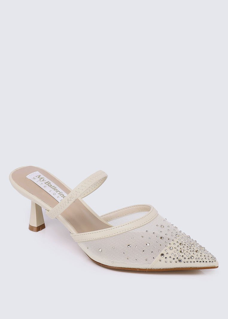 Amelia Comfy Heels In CreamShoes - myballerine