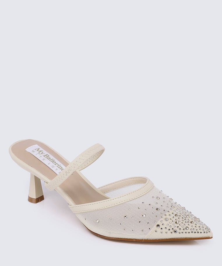 Amelia Comfy Heels In CreamShoes - myballerine