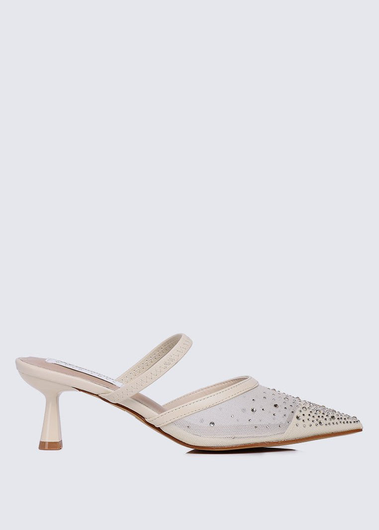 Amelia Comfy Heels In CreamShoes - myballerine