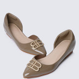 Amina Comfy Ballerina In TaupeShoes - myballerine