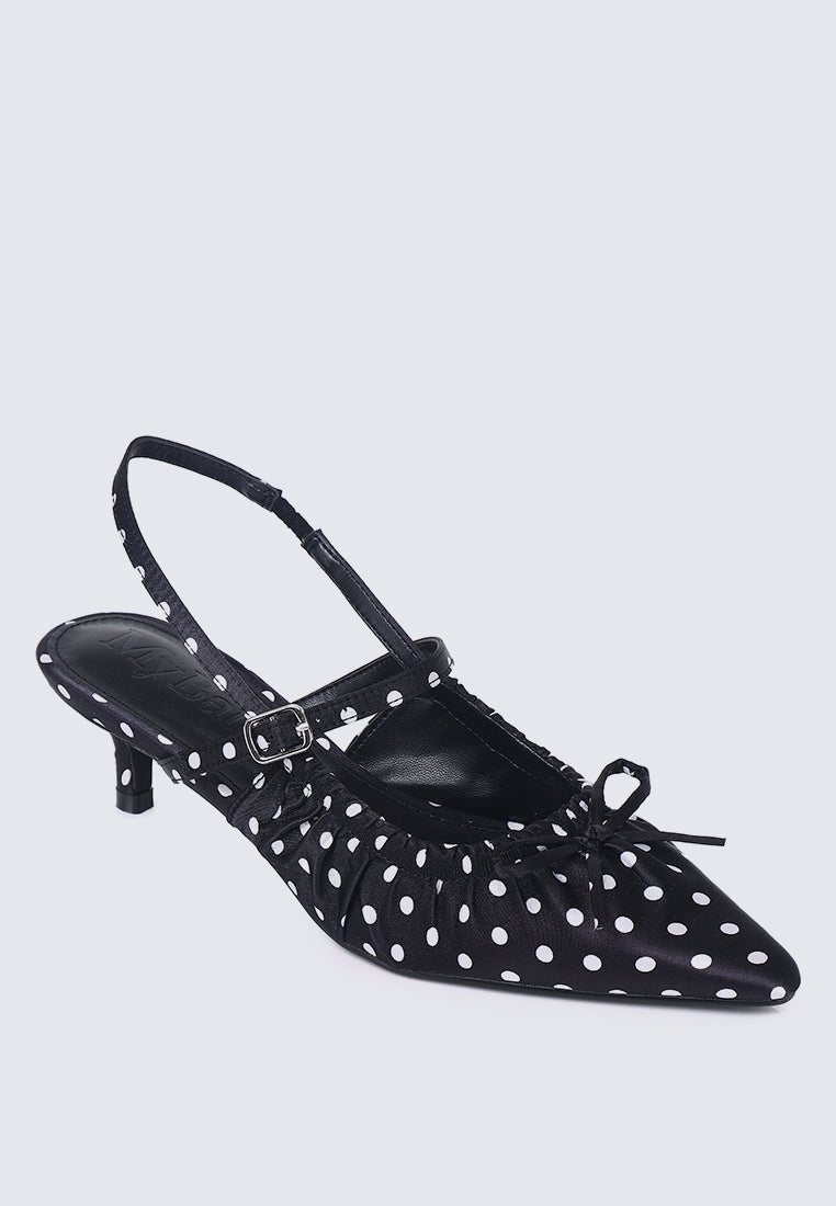 Amora Comfy Heels In BlackHeels - myballerine