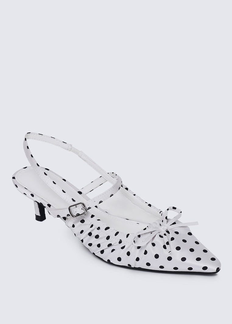 Amora Comfy Heels In WhiteHeels - myballerine