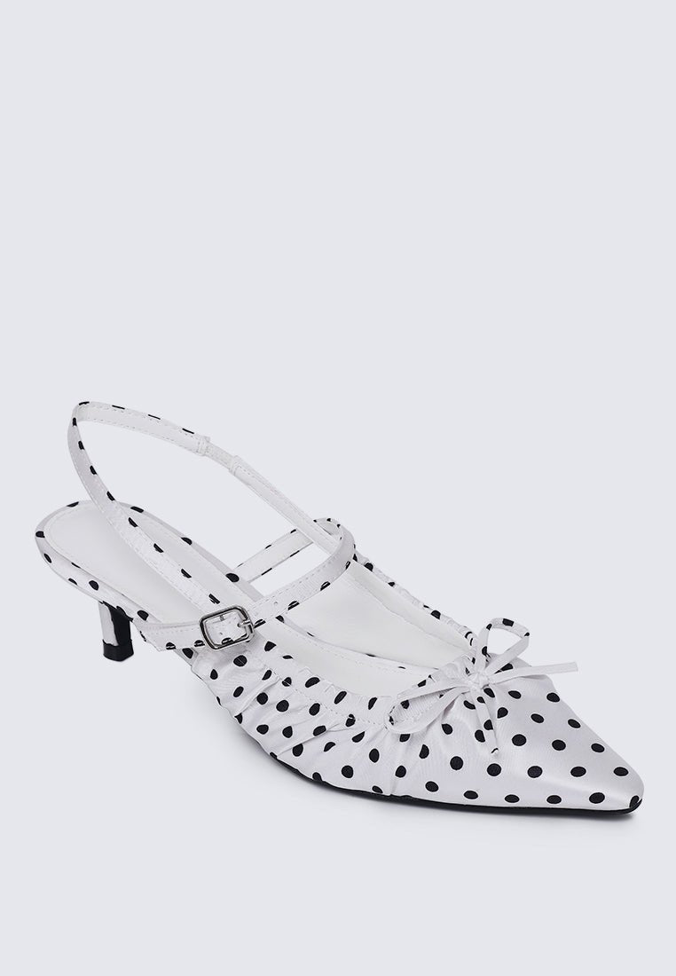 Amora Comfy Heels In WhiteHeels - myballerine