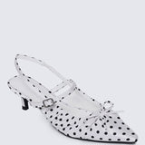 Amora Comfy Heels In WhiteHeels - myballerine