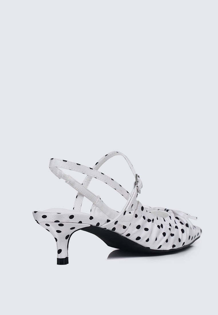 Amora Comfy Heels In WhiteHeels - myballerine