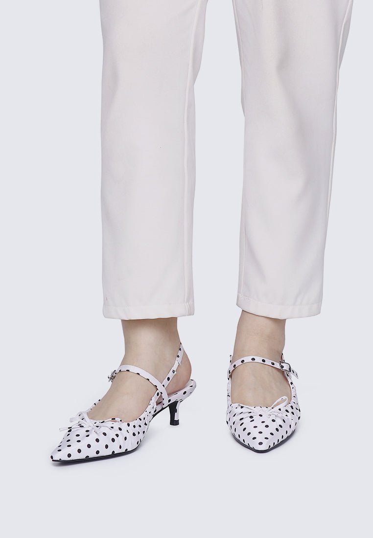 Amora Comfy Heels In WhiteHeels - myballerine